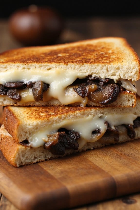 gourmet truffle mushroom sandwich