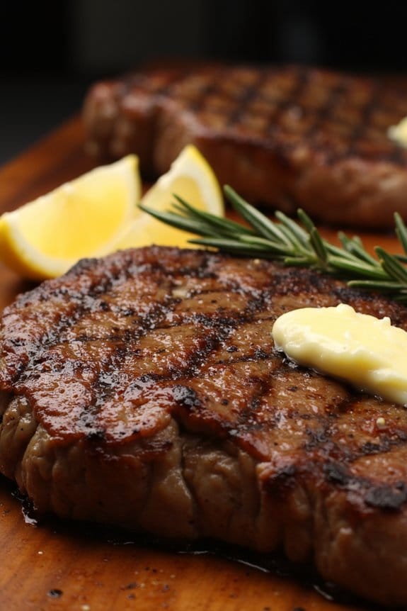 grill steak with dual heat