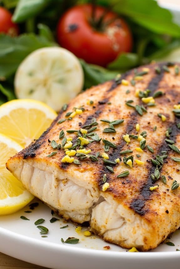 grilled barramundi with lemon thyme