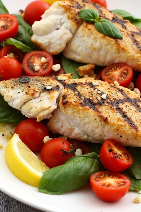 grilled barramundi with tomato basil