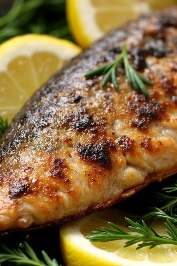 grilled fish with dill