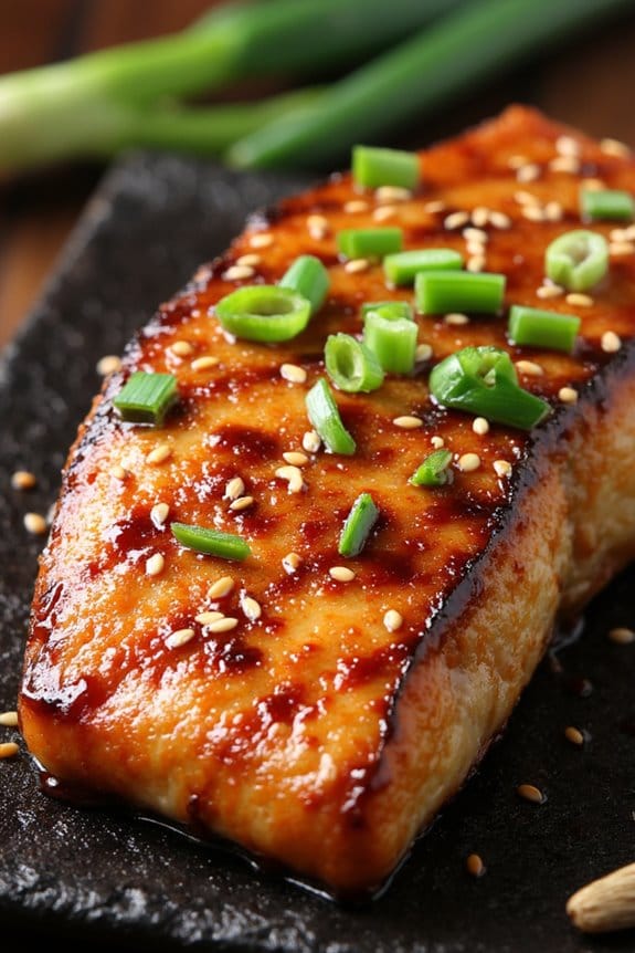 grilled fish with teriyaki marinade