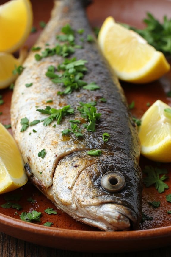 grilled mackerel with herbs