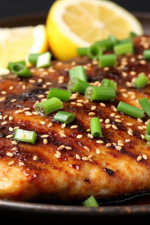 grilled mackerel with teriyaki