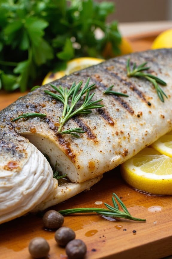 grilled mediterranean sea bass