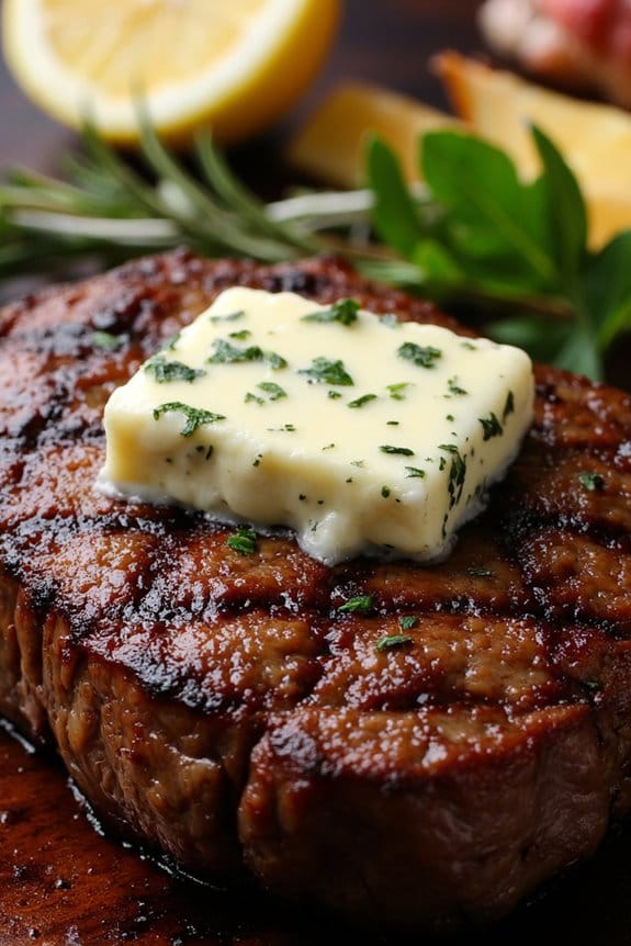 grilled porterhouse with garlic butter