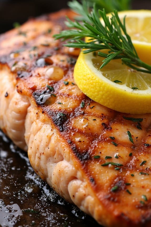 grilled salmon with herbs