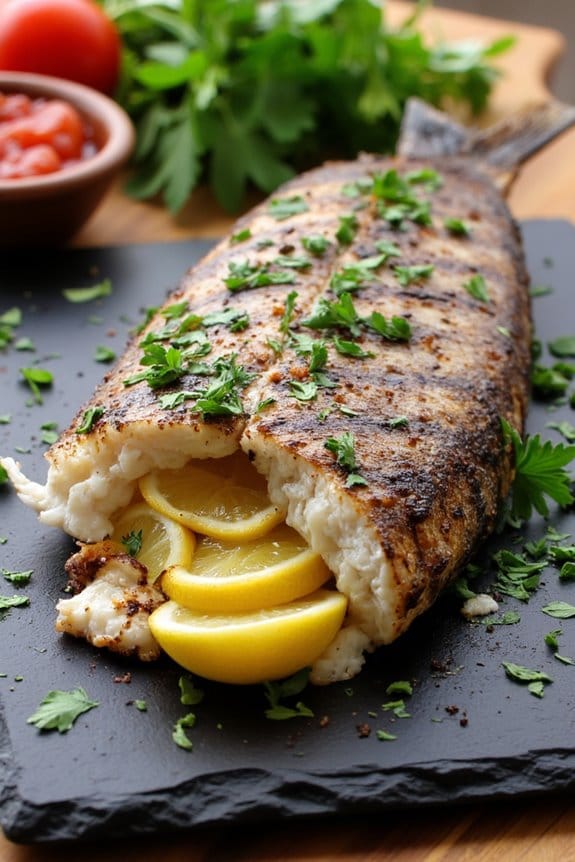 grilled sea bass delight