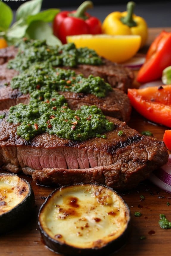 grilled skirt steak dinner