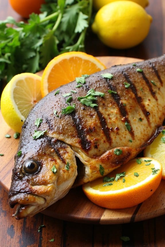grilled snapper with citrus glaze