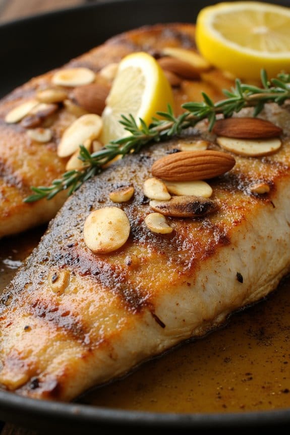 grilled trout with almonds