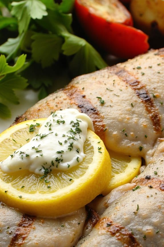 grilled trout with herb butter