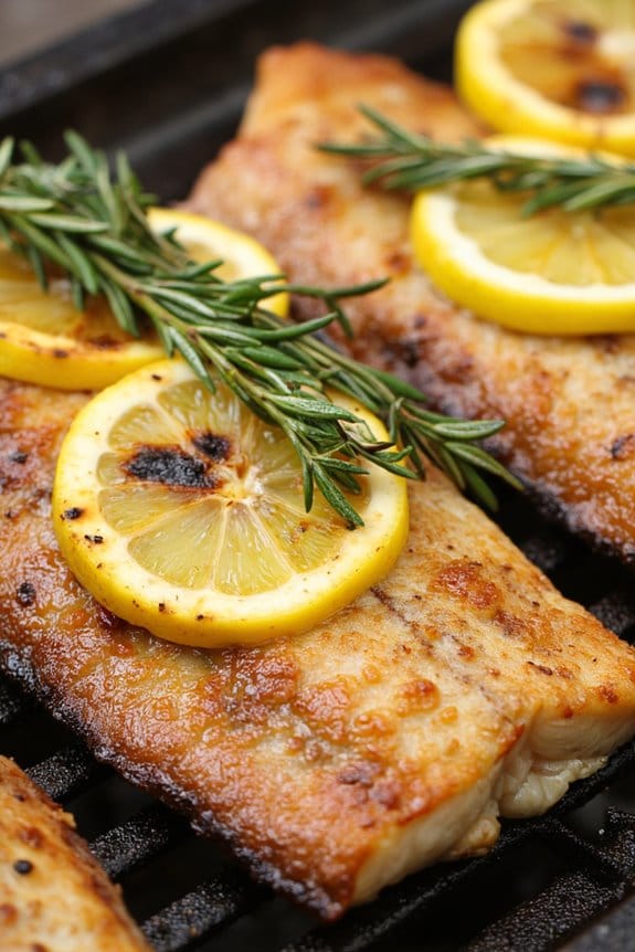 grilled trout with lemon thyme