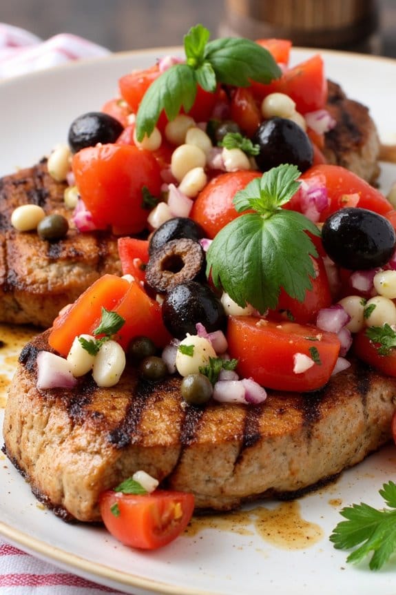 grilled tuna with mediterranean salsa