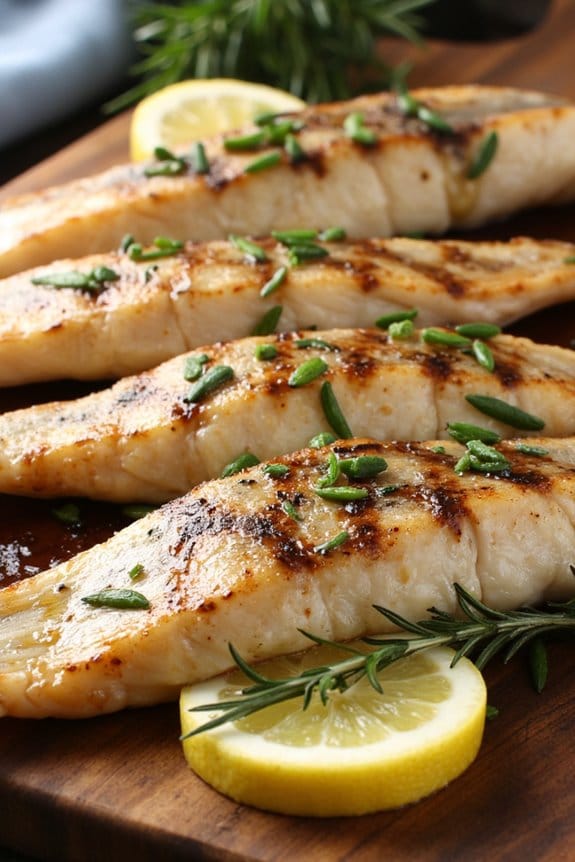 herb marinated grilled fish