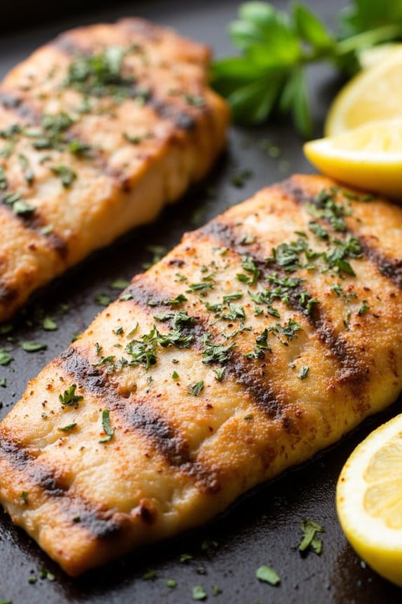 herb marinated grilled swordfish delight