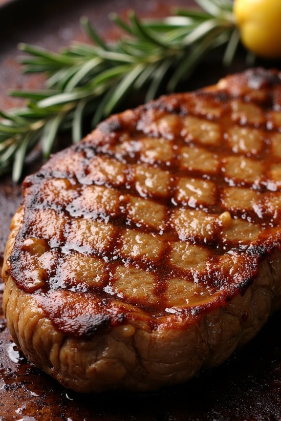 honey mustard glazed steak