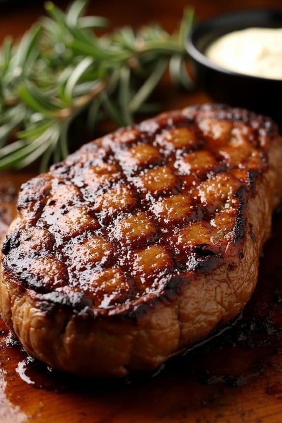 honey mustard grilled steaks
