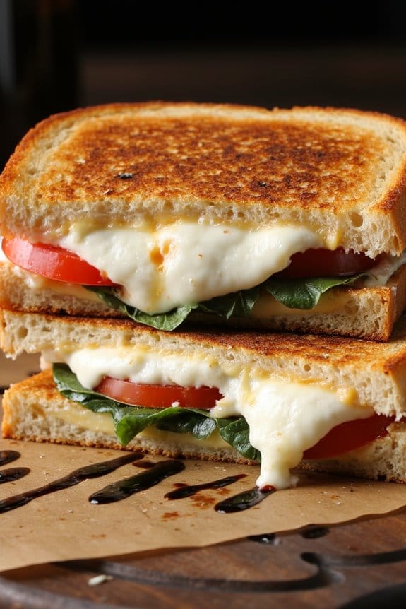 italian caprese grilled cheese