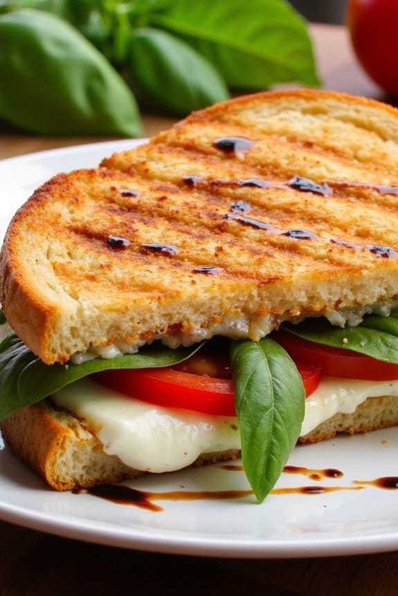 italian caprese grilled cheese