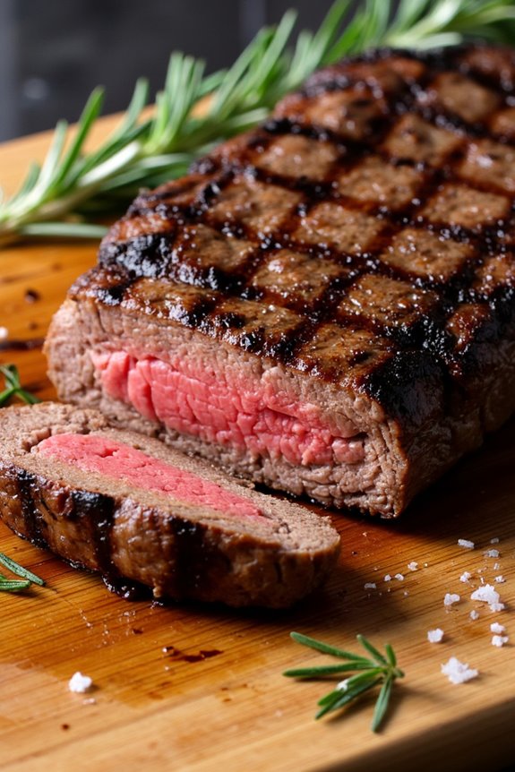 juicy garlic herb steak