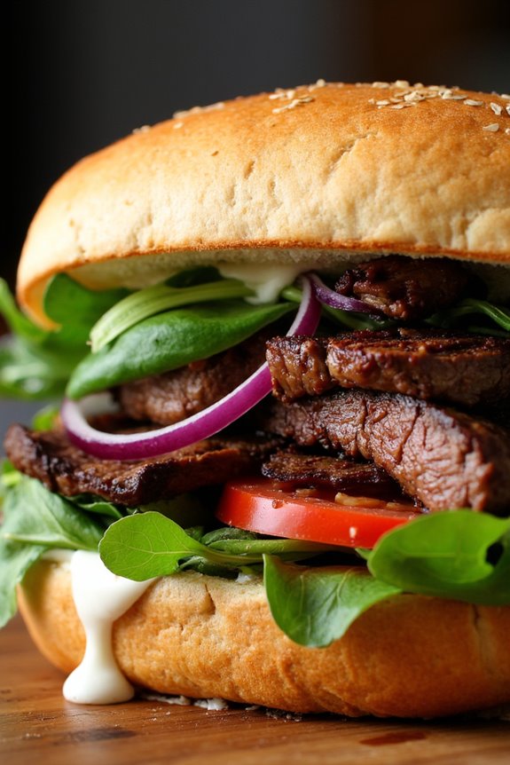 juicy steak sandwiches recipe