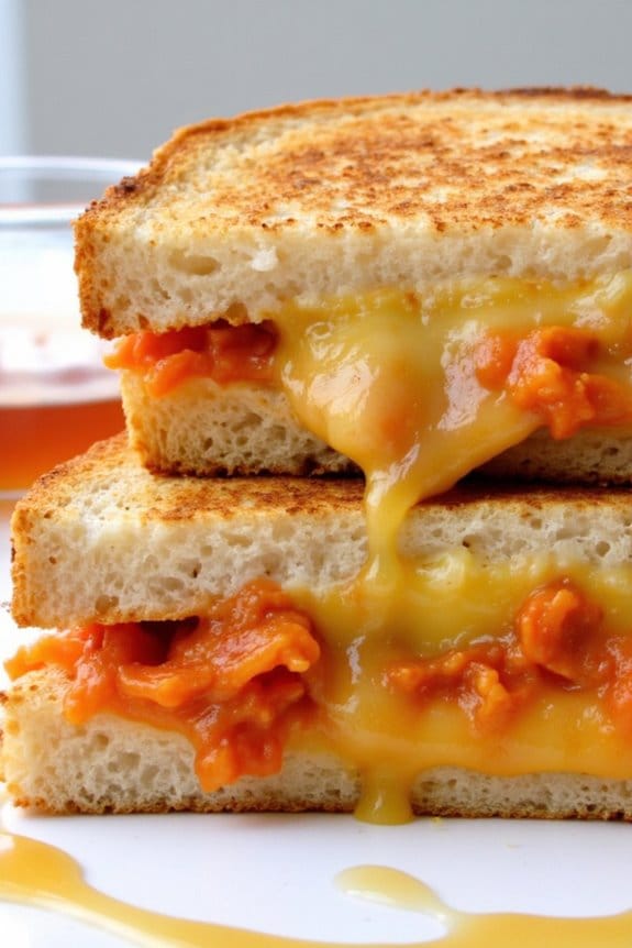 kimchi brie grilled cheese delight