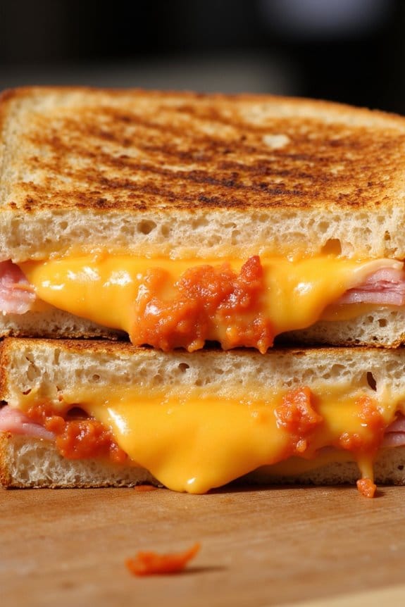 kimchi ham swiss grilled cheese