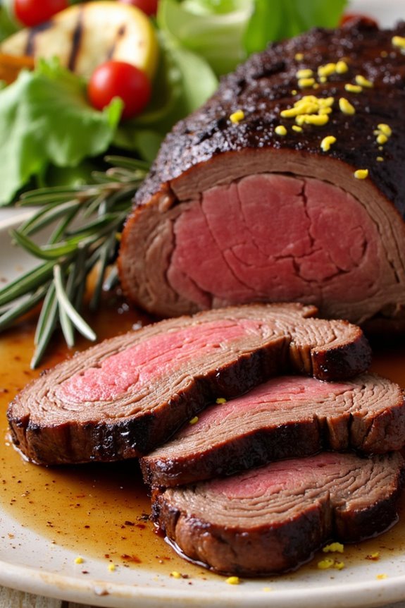 lemon flavored grilled flank steak