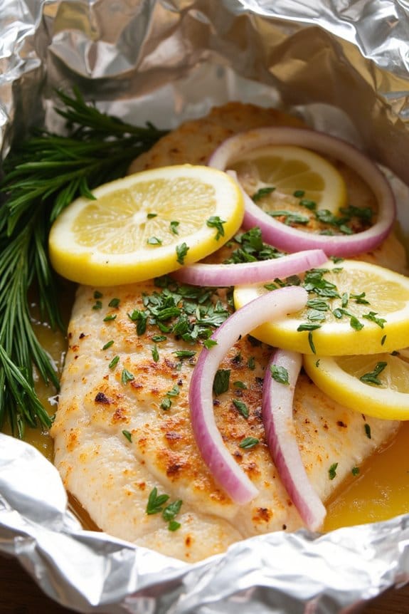 lemon herb grilled fish packets