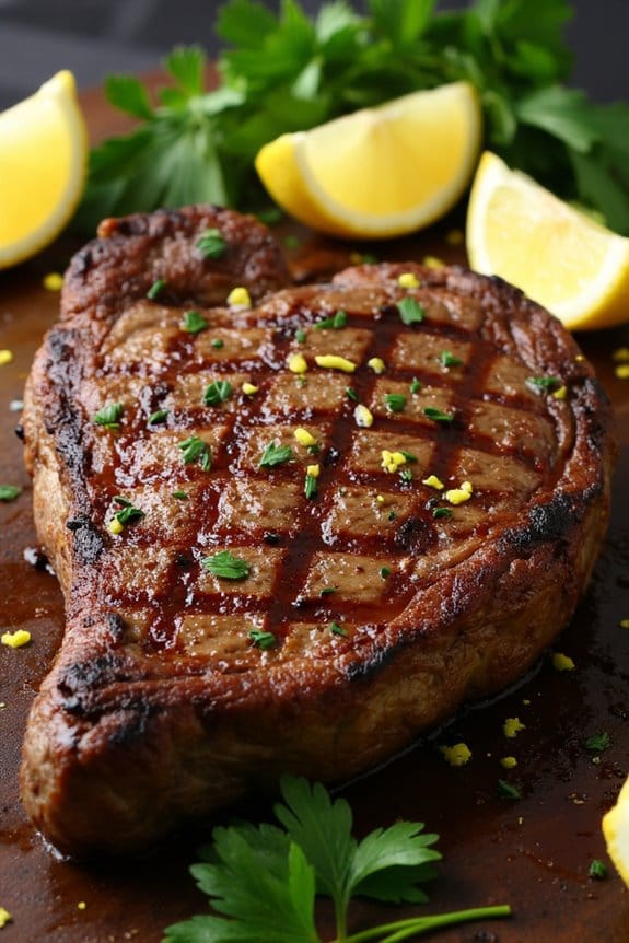 lemon pepper marinated t bone steak