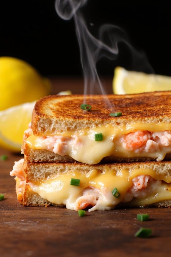 luxurious lobster grilled cheese