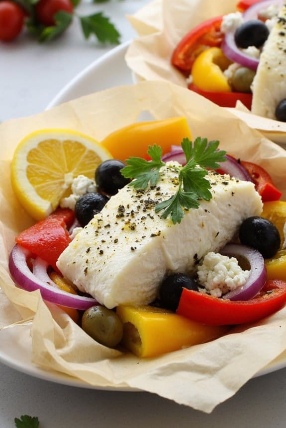 mediterranean fish grilled packets