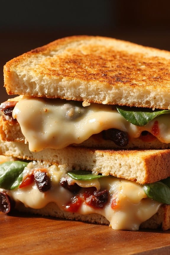 mediterranean gouda grilled cheese