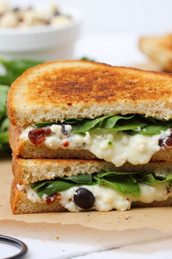 mediterranean grilled cheese delight