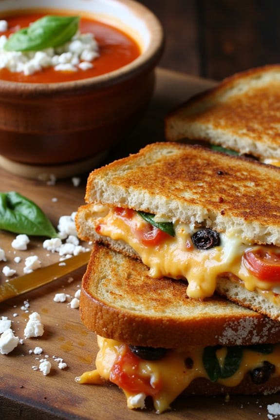 mediterranean grilled cheese delight