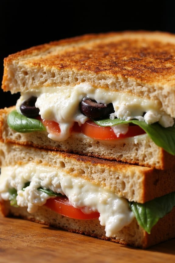 mediterranean grilled cheese delight