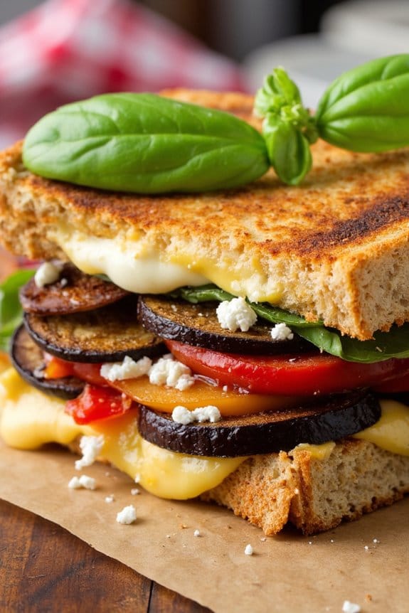 mediterranean grilled cheese sandwich