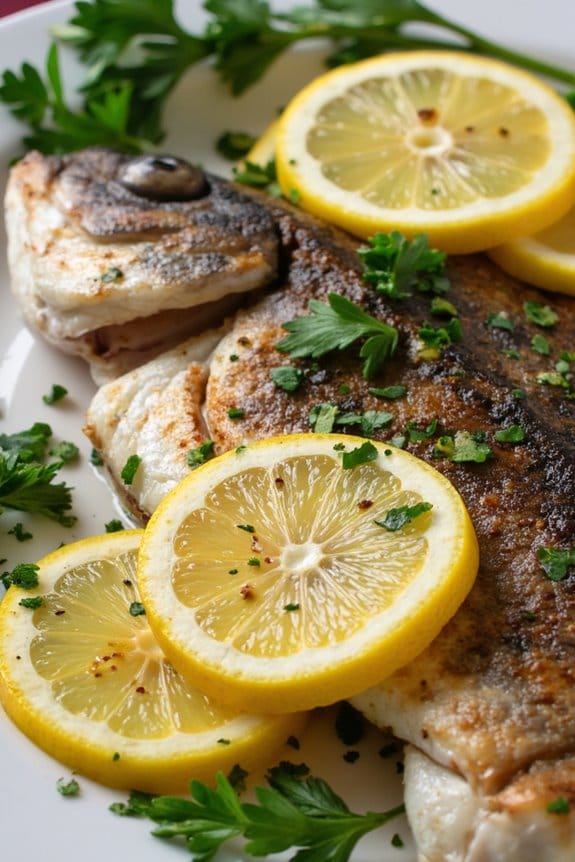 mediterranean grilled sea bass
