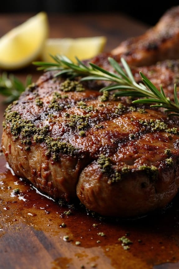 mediterranean herb crusted porterhouse steak