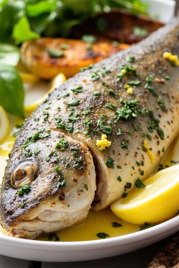 mediterranean herb infused sea bass