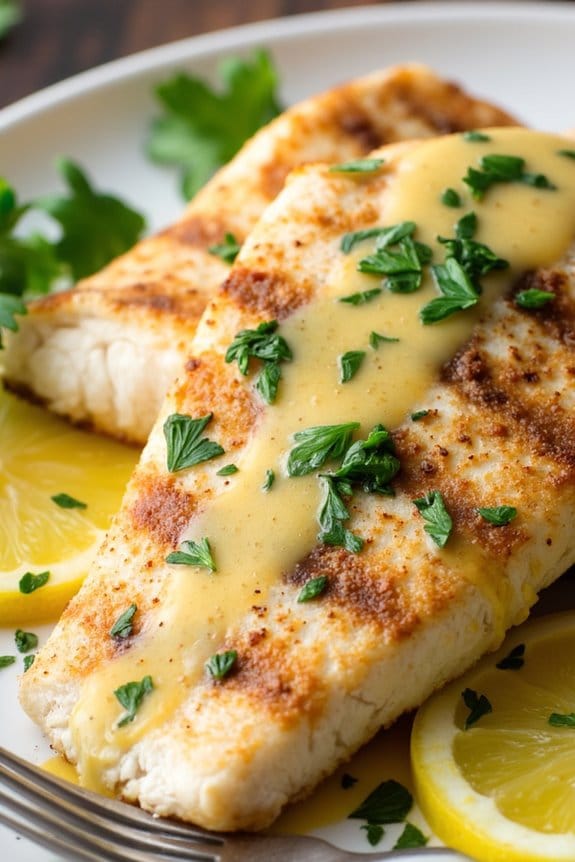 mediterranean lemon butter sea bass