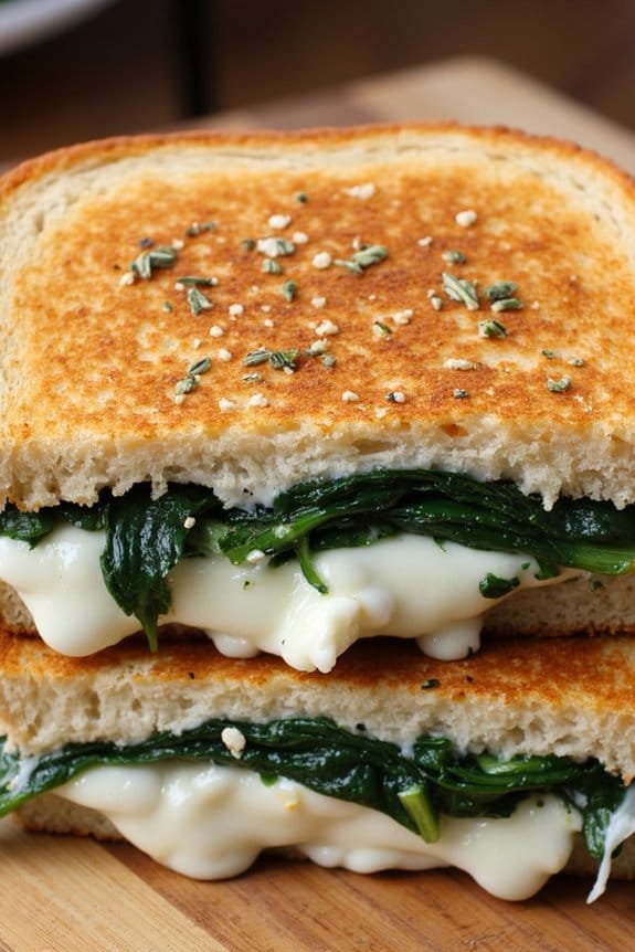 mediterranean spinach feta sandwich