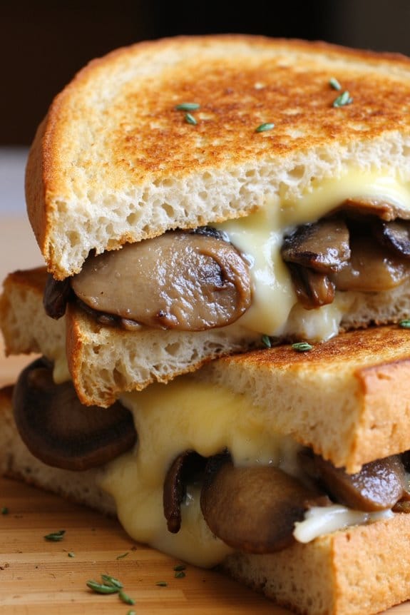 mushroom swiss grilled cheese