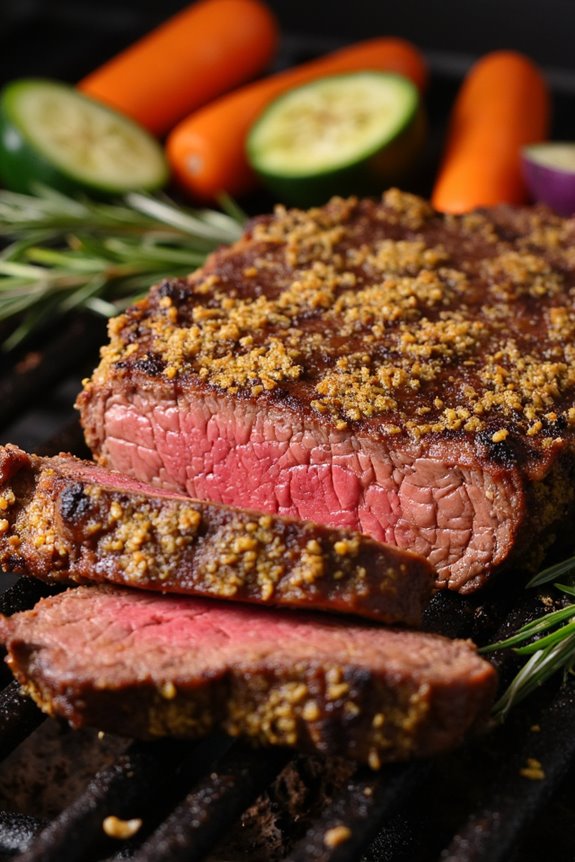 mustard horseradish crusted steak