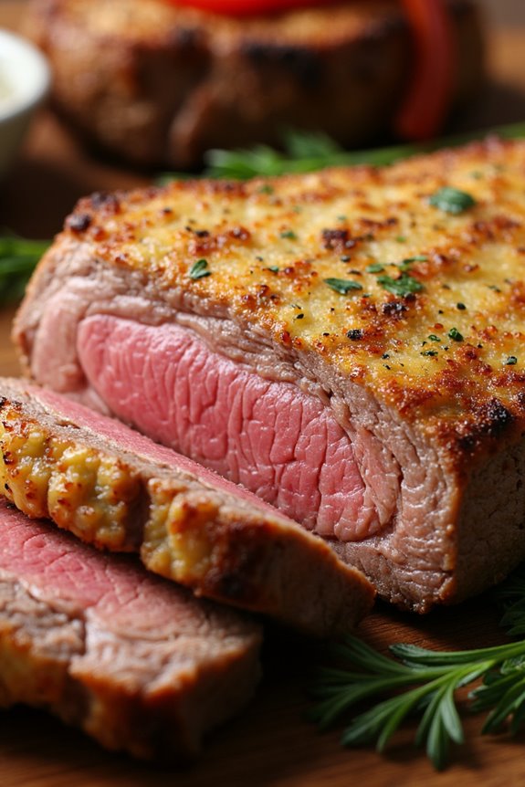parmesan crusted grilled steak delight