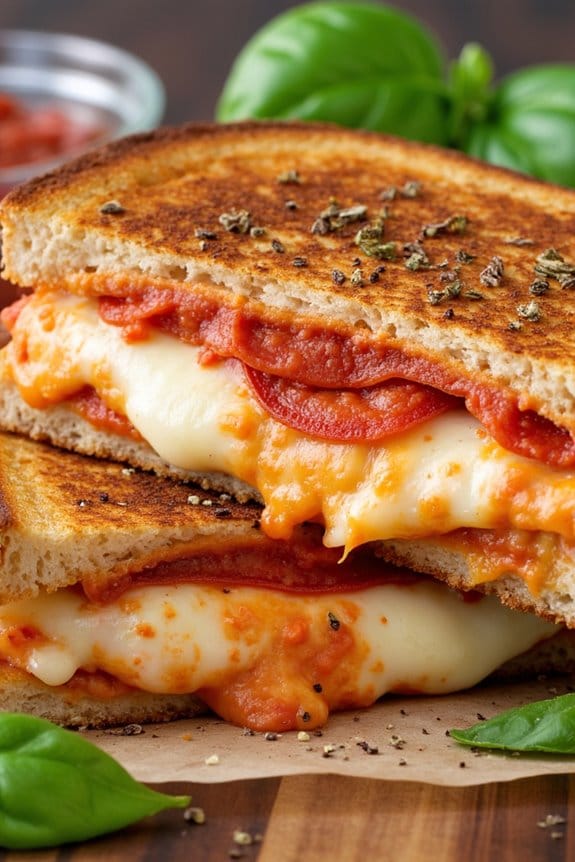pepperoni pizza grilled cheese
