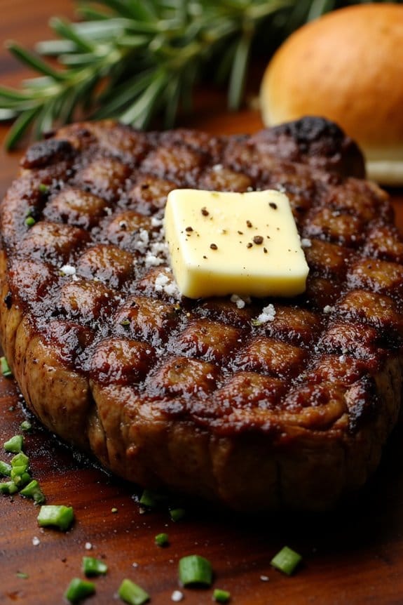 perfectly grilled ribeye steaks