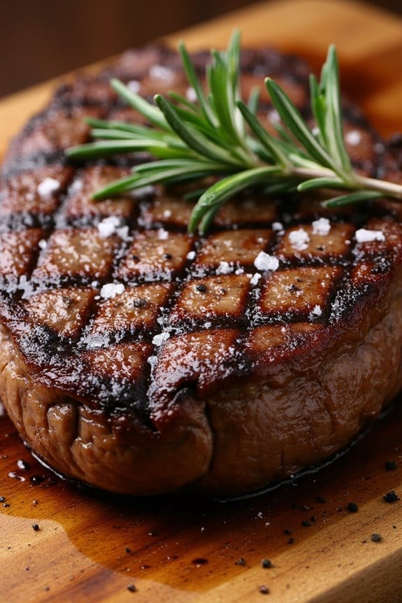 perfectly grilled sirloin steak