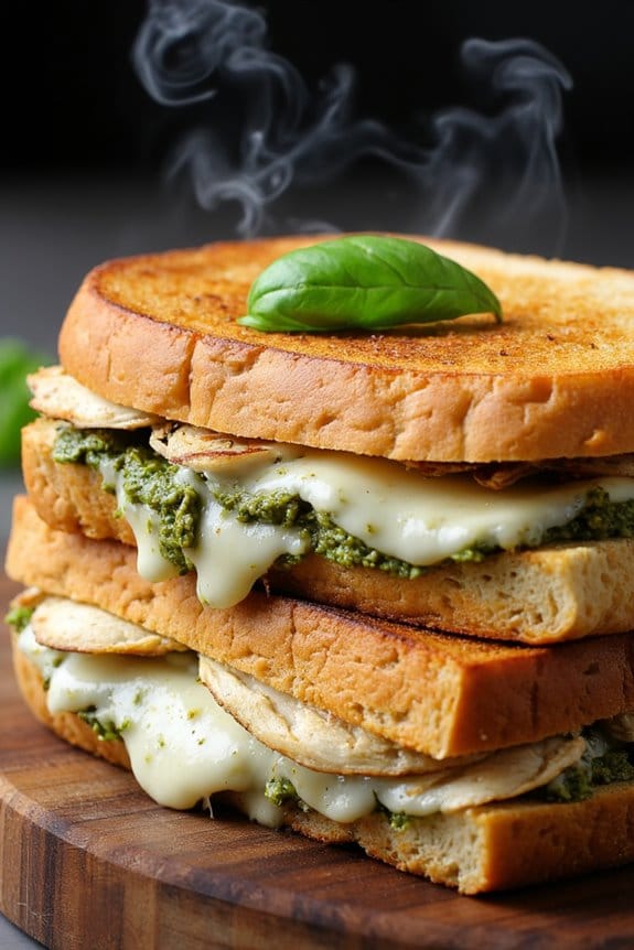 pesto chicken grilled cheese